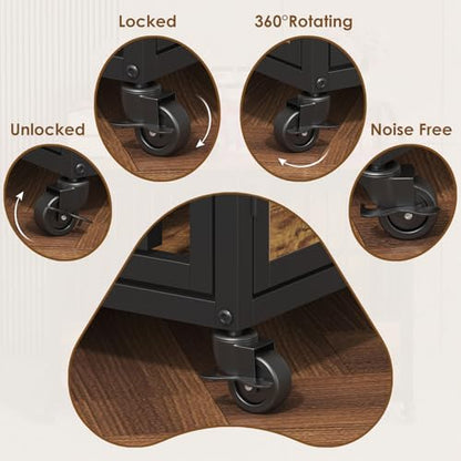 44 Inch Heavy Duty Dog Crate Furniture with 3 Doors, view 8