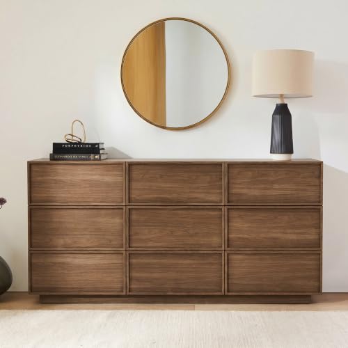 9 Drawer Dresser for Bedroom, 59.1" Wide Double Chest of Drawers with Storage, view 2