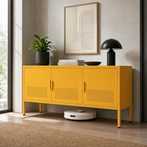 22" H Metal TV Stand Storage Cabinet, view 2