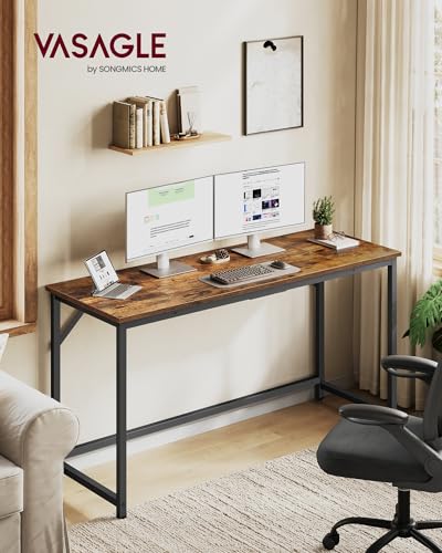 Computer Desk, Steel Frame Gaming Desk for Home Office, 55.1 Inch, view 3