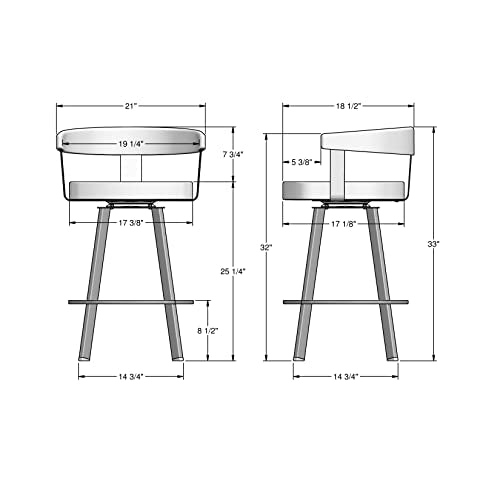Lars 26" Swivel Counter Height Barstool, Upholstered Stool with Solid Wood Back and Arms for Kitchen Island or Bar, Drees Stool, Greige Faux Leather/Brown Wood/Black Metal
