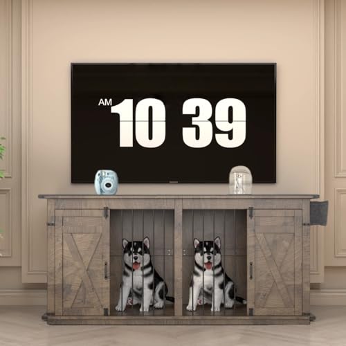 Large Dog Crate Furniture for 2 Dogs, view 2
