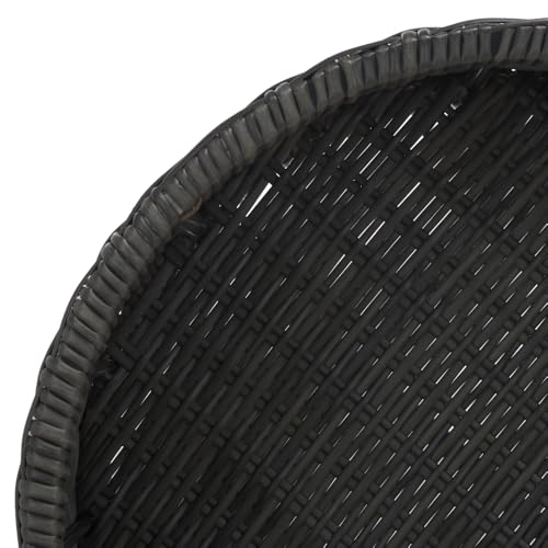 SAFAVIEH Couture Collection Anguilla Dark Grey Faux Wicker Indoor/Outdoor Storage Coffee Table (Fully Assembled)