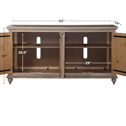 Martin Svensson Home Garden District 65" Solid Wood TV Stand, Driftwood, view 3