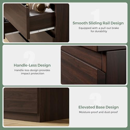 Modern 9 Drawer Dresser for Bedroom, Simply Chest of Drawers, view 8