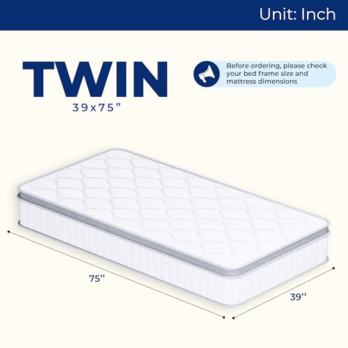 Twin 12 Inch Hybrid Pocket Spring Mattress, Motion Isolation, view 3
