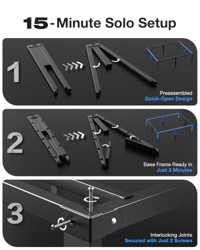 14 in Queen Bed Frame, Metal Platform Bed 15-Minute Solo Setup, view 5