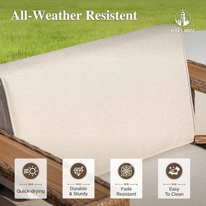 9-Piece Patio Sectional Furniture Set with 10" Thick Cushions, view 7