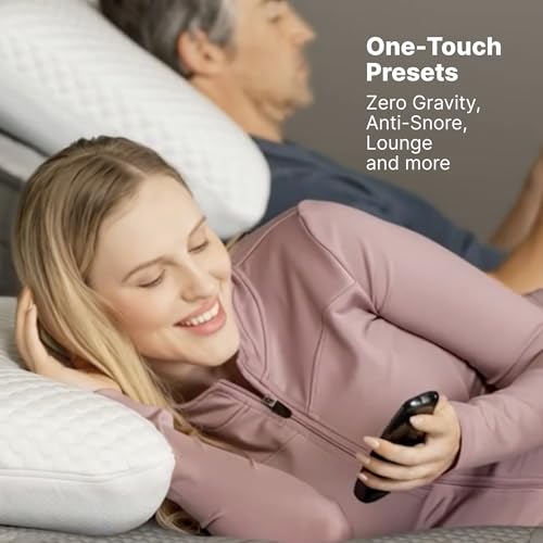 Adjustable Bed Frame Queen 14" Cooling Memory Foam Mattress, view 5
