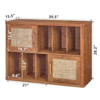Large Record Player Stand with Vinyl Storage Up to 450 Albums, view 3