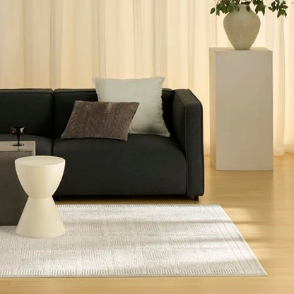 Home Nordic Ivory Beige 4' x 6' Area Rug - Easy Clean, Non Shedding, Bed Room, Living Room, Dining Room, Kitchen (4' x 6')
