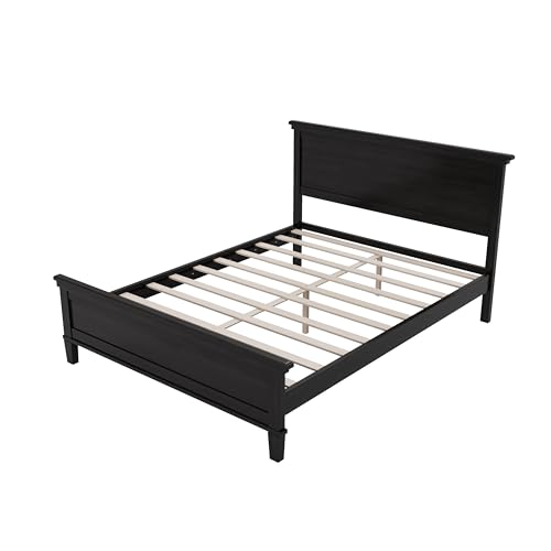 Full Size Wood Platform Bed Frame with Headboard, view 8