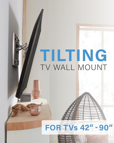 Tilting TV Wall Mount for 42" to 90" TVs, Low Profile & Universal Design, view 3