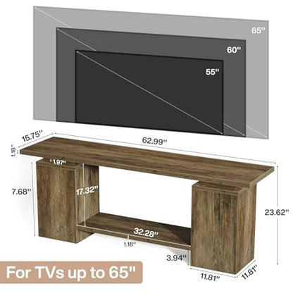 Tribesigns 63" Farmhouse TV Stand for TVs up to 65", view 3