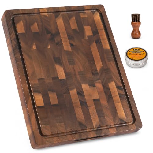 Walnut Cutting Boards for Kitchen Solid Wood End Grain 17"×13"×1", view 2
