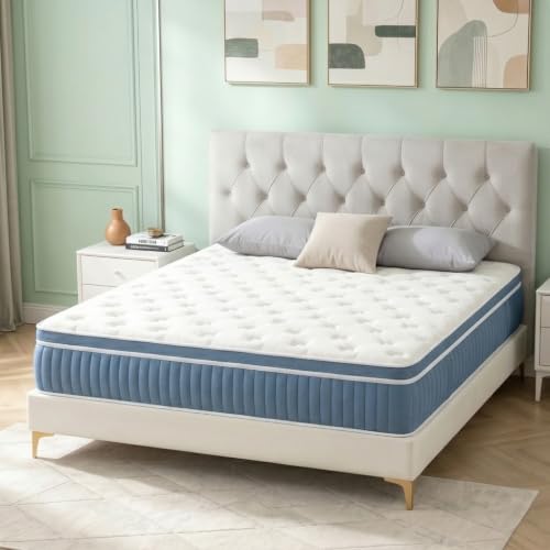 Full Size Mattress, 10 Inch Cooling Hybrid Full Mattress in a Box, view 3