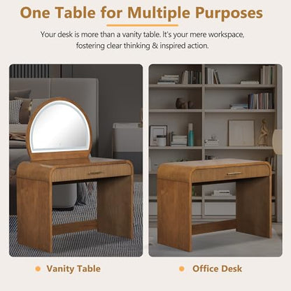 Majnesvon Elegant Espresso Makeup Vanity, view 6