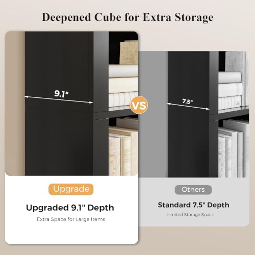 71" Triple Arched Bookcase, Tall Bookshelf with Shelves, Black, view 6