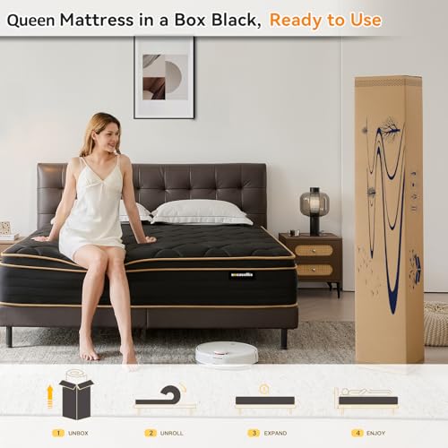 12 Inch Queen Mattress in a Box Queen Size Mattresses with Individual Pocket, view 7