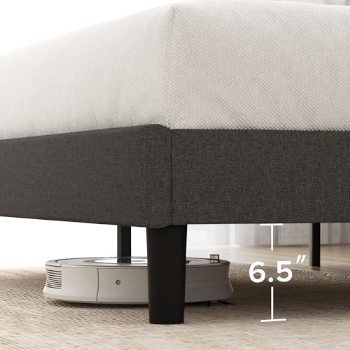 Zinus Maya Upholstered Bed Frame with Asymmetric Headboard, Queen, view 5
