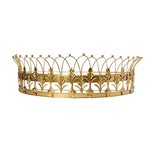 Creative Co-Op Decorative Metal Curtain or Canopy Crown, Gold Finish, view 7