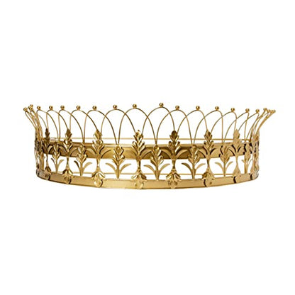 Creative Co-Op Decorative Metal Curtain or Canopy Crown, Gold Finish, view 7