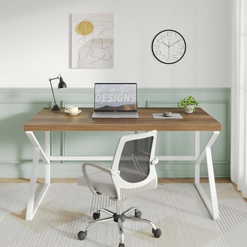 Farmhouse Desk Computer Table, Modern Home Office Desk, Student Desk for Bedroom, view 5