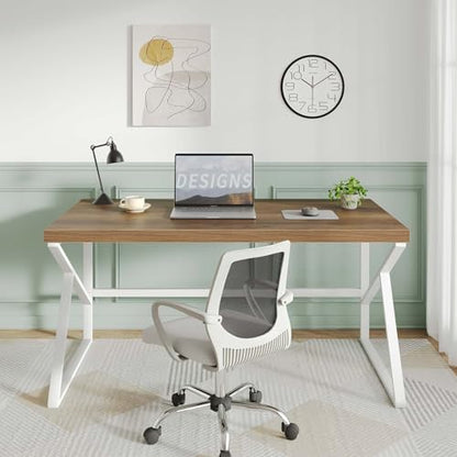 Farmhouse Desk Computer Table, Modern Home Office Desk, Student Desk for Bedroom, view 5
