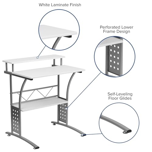 Clifton White Computer Desk 28 Inch