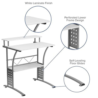 Clifton White Computer Desk 28 Inch