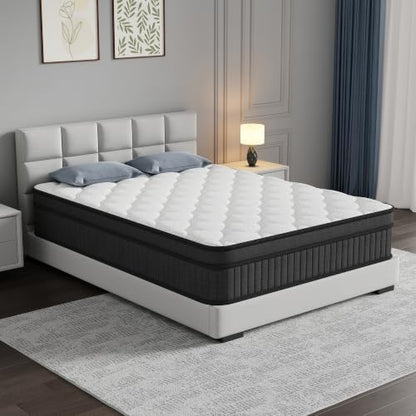 12 Inch Full Size Mattress, Individually Wrapped Pocket Spring Mattress in a Box, view 2