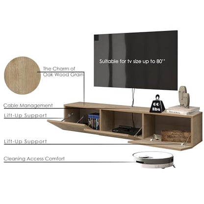 Floating TV Stand Wall Mounted for 65"–80" TVs, view 8