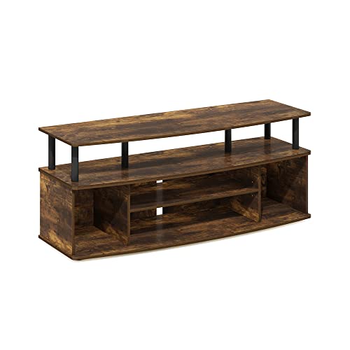 Jaya 4-Tier TV Stand for TV up to 55 Inch, Amber Pine, view 6