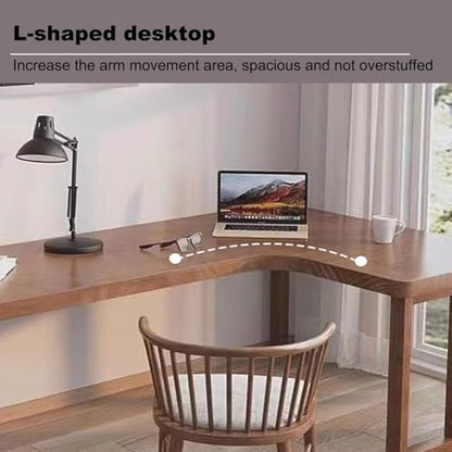 Solid wood corner desk, l-shaped computer desk, home office desk, view 7