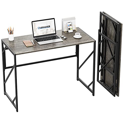 Folding Desk Writing Computer Desk for Home Office No-Assembly, view 2