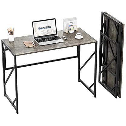 Folding Desk Writing Computer Desk for Home Office No-Assembly, view 2