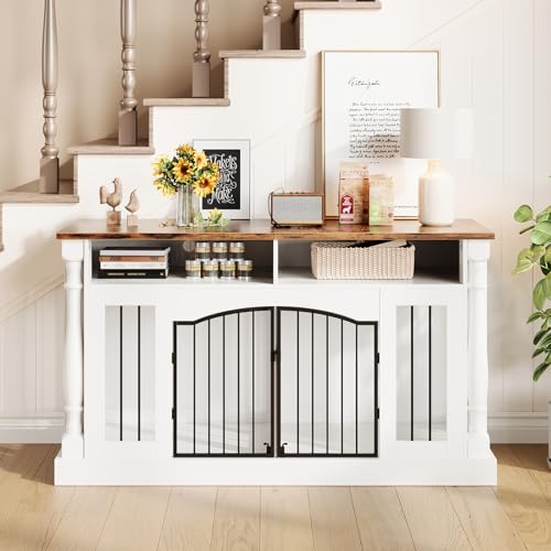 63 Inch Double Dog Crate TV Stand, view 8