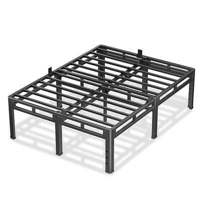 Full Size Metal Platform Bed Frame, 24 Inch Dual-Layer Heavy Duty Base, view 2