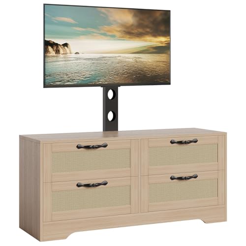 Modern Farmhouse TV Stand with Adjustable Mount Fits TVs to 70", view 2