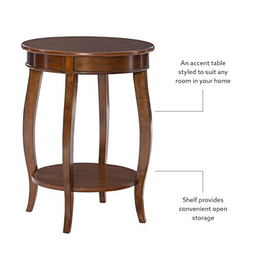 Powell Furniture Powell Hazelnut Round Shelf Table, 18"L x 18"W x 24"H