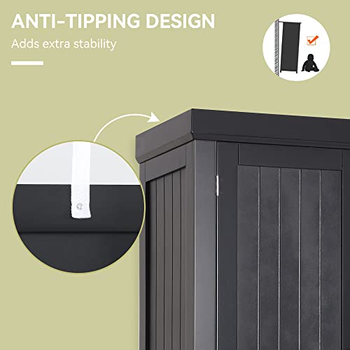 Tall Black Kitchen Storage Cabinet with Adjustable Shelves, view 6