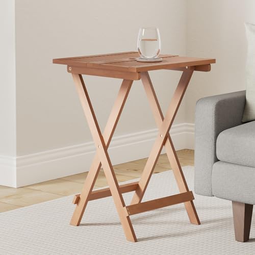 FG18065 Tioman Hardwood Patio Furniture Folding Table in Teak Oil, Large, Natural