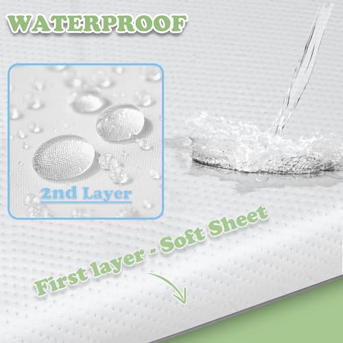 Pack and Play Mattress (38"x26"x1.25"), Portable Crib Mattress Pad for Pack N Play, Play Pen, Soft, Waterproof, Washable, Breathable Pad for Babies and Toddlers