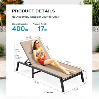 Aluminum Chaise Lounge Ourdoor, view 3