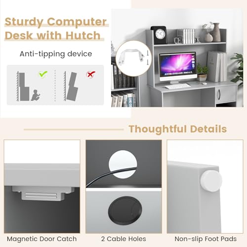 Computer Desk with Hutch, view 7