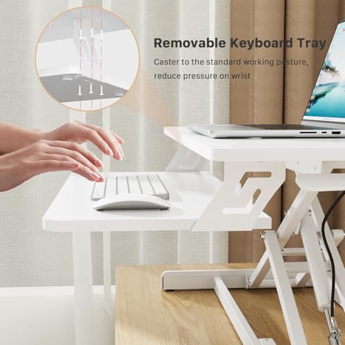 32" Standing Desk Converter, Height Adjustable Stand Up Riser, view 7