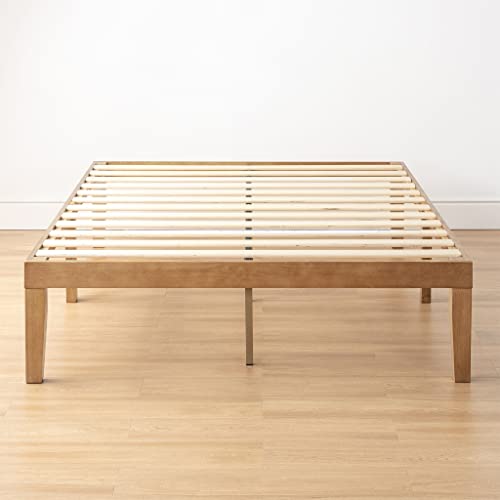 Naturalista Classic 16 Inch Solid Wood Platform Bed with Wooden Slats, view 6