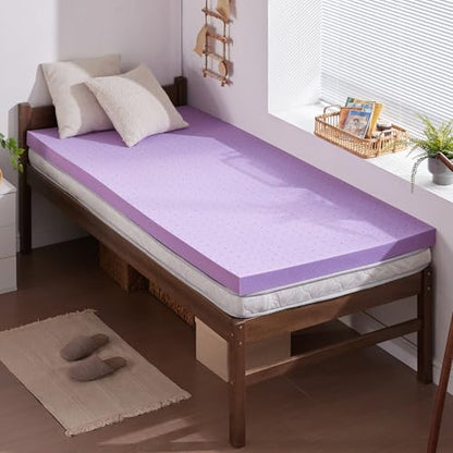 2 Inch Gel Memory Foam Mattress Topper Ventilated Soft Pressure Relieve, view 2