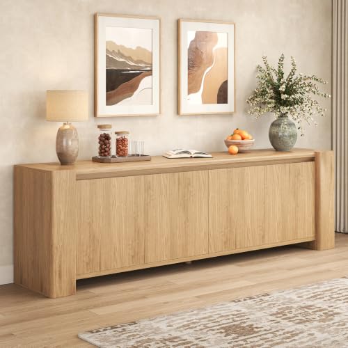 82" Sideboard Buffet Cabinet, Storage Cabinet with 4 Doors, view 2