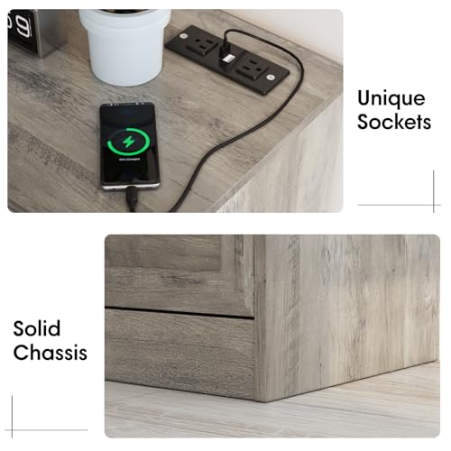 Dresser for Bedroom, 6 Drawer Wide Dresser Organizer with Charging Station, view 4